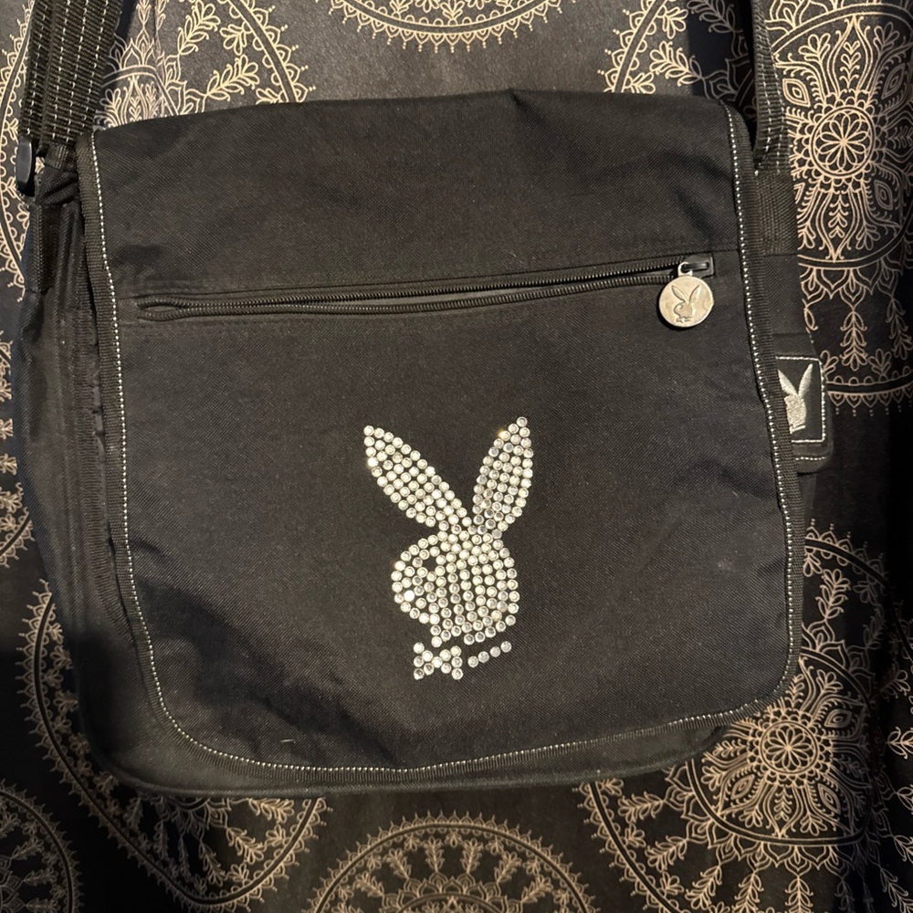 PLAYBOY Black Bag with bedazzled Logo
